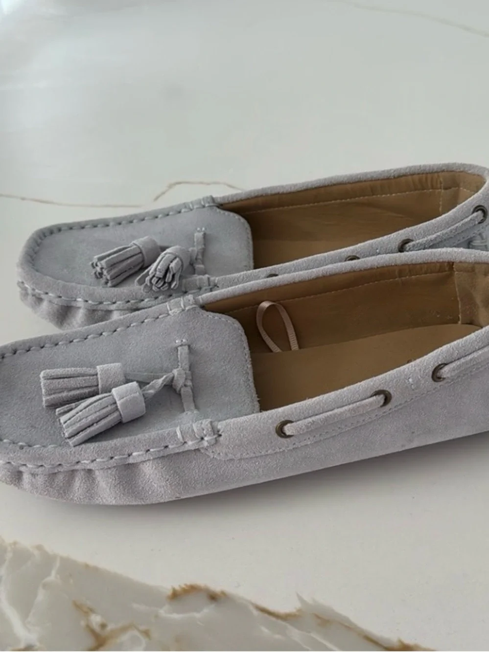 Janie and Jack Suede Tassel Driving Shoe